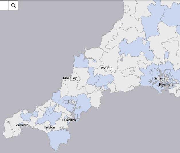 The cluster map shows little change, with Lelant and Carbis bay joining the picture but the number of cases falling back on The Lizard The cluster map shows little change, with Lelant and Carbis bay joining the picture but the number of cases falling back on The Lizard